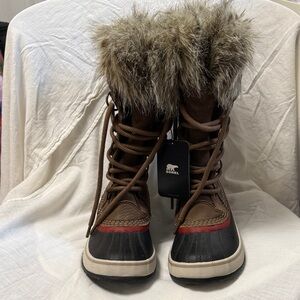 Sorel “Joan of Arctic” Women's Fur-Trimmed snow and rain Boots